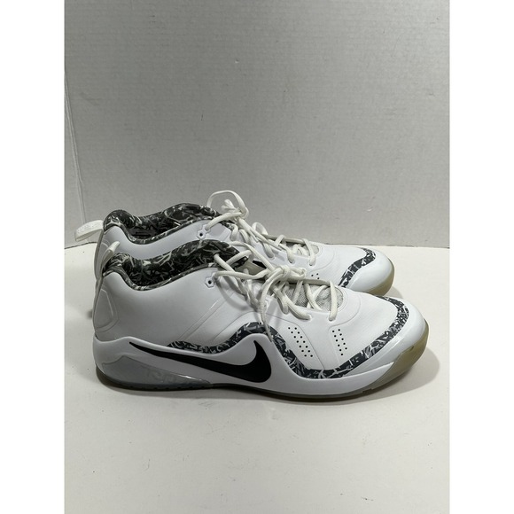 Nike Force Zoom Trout 4 Turf Shoes White Black 917838-001 Men's Size 16 New